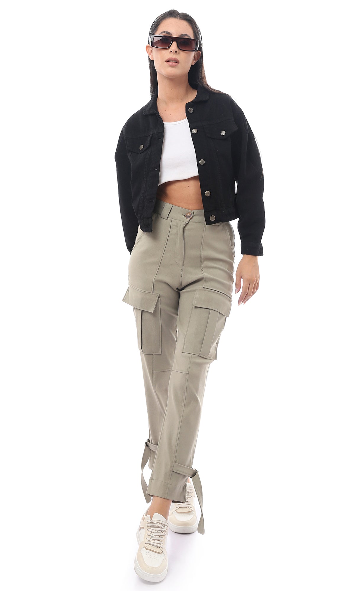 Black Regular Fit Buttoned Waist Length Jacket - O170805