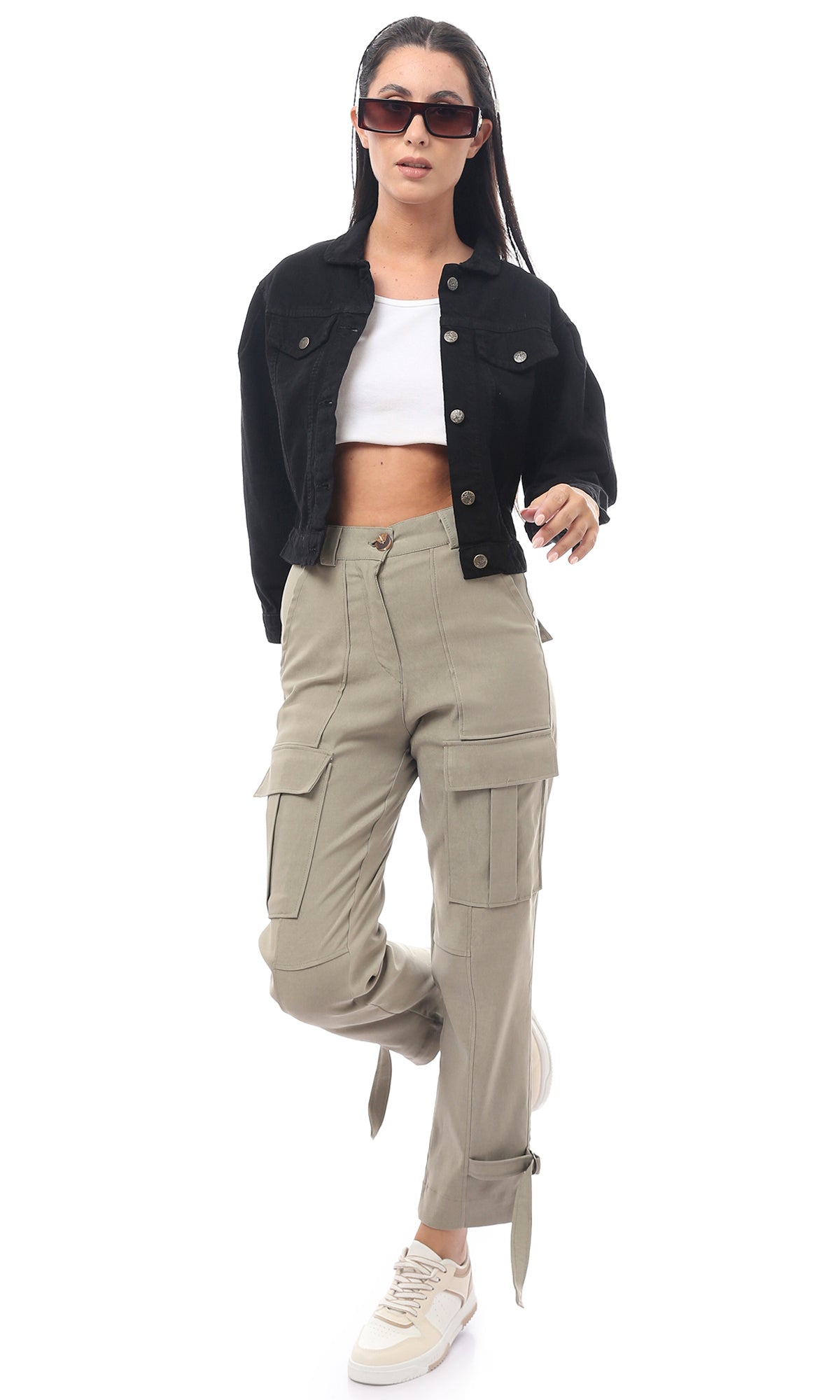 Black Regular Fit Buttoned Waist Length Jacket - O170805