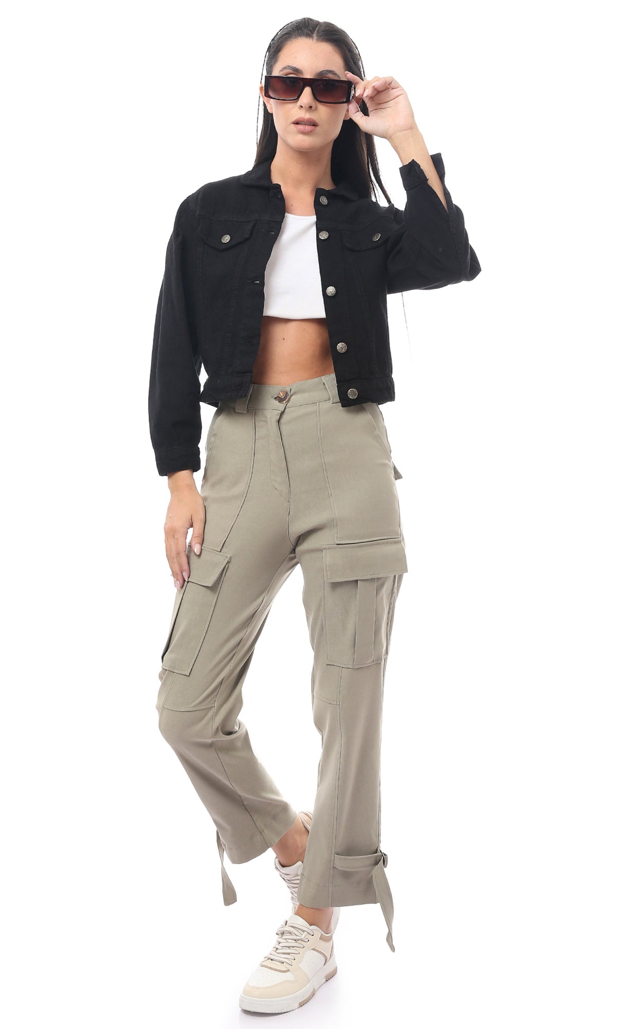 Black Regular Fit Buttoned Waist Length Jacket - O170805