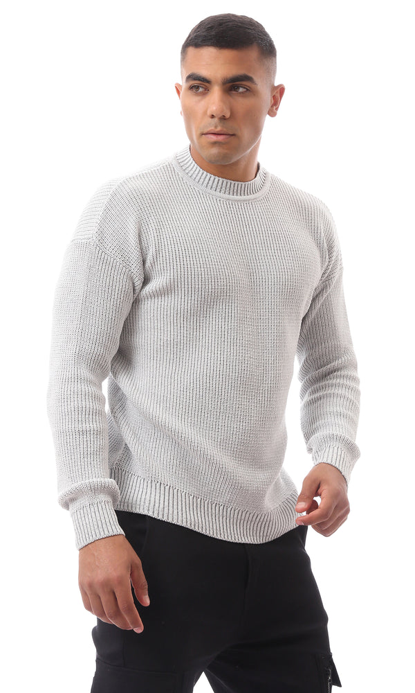 O171141 Slip On Light Grey Long Sleeve Pullover