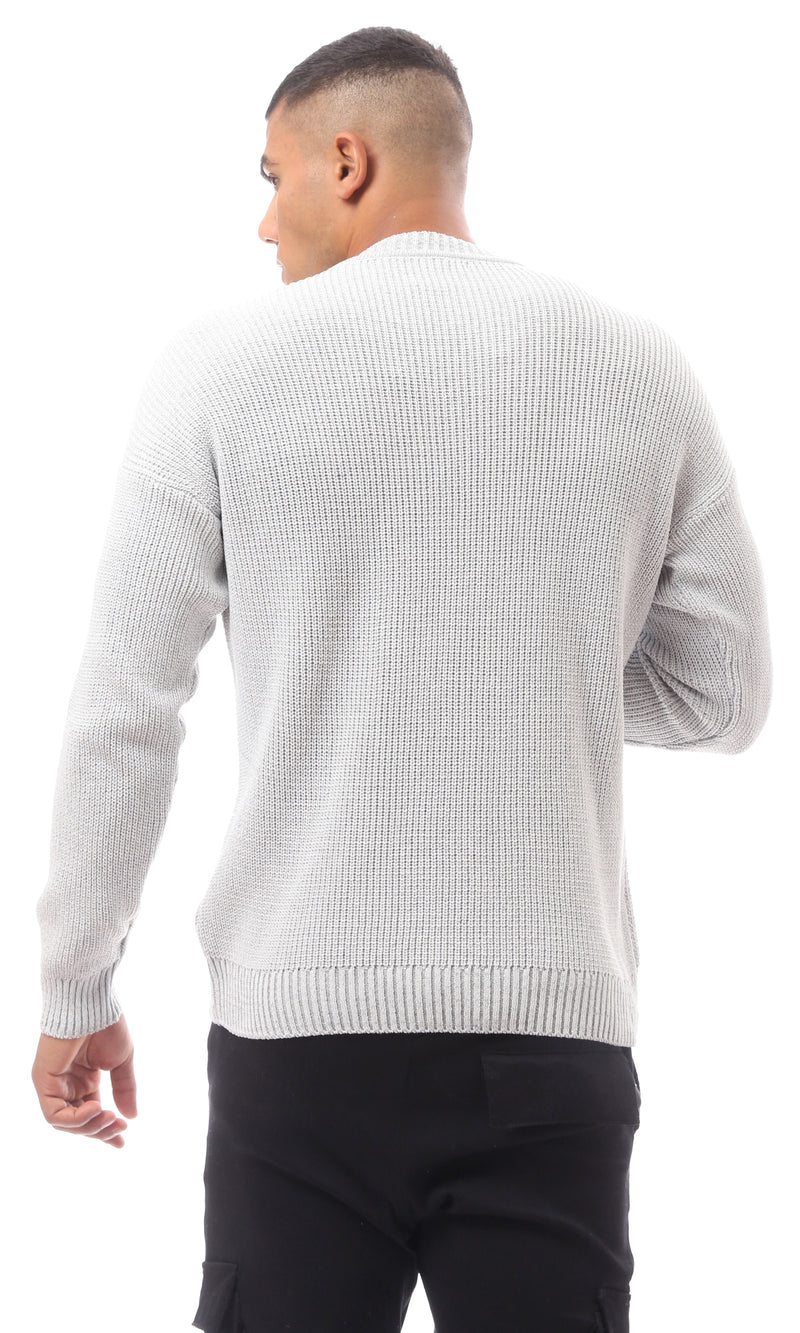 O171141 Slip On Light Grey Long Sleeve Pullover