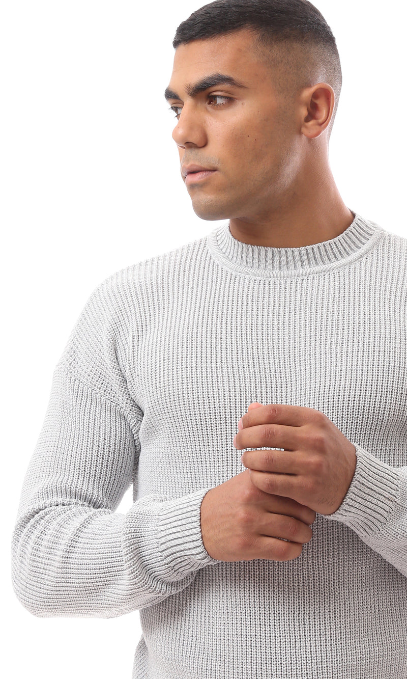 O171141 Slip On Light Grey Long Sleeve Pullover