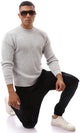 O171141 Slip On Light Grey Long Sleeve Pullover