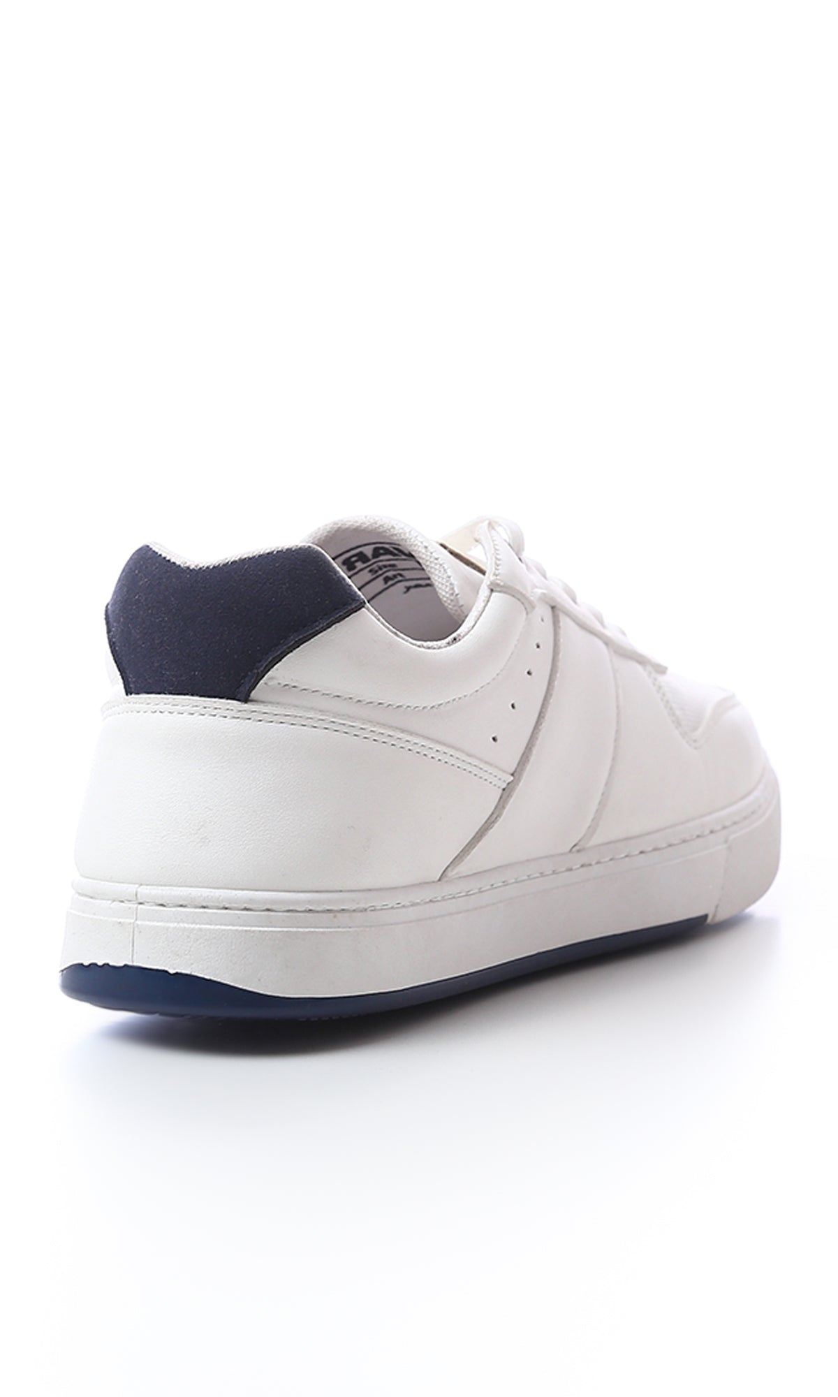 O171182 Lace Up White & Navy Blue Casual Shoes