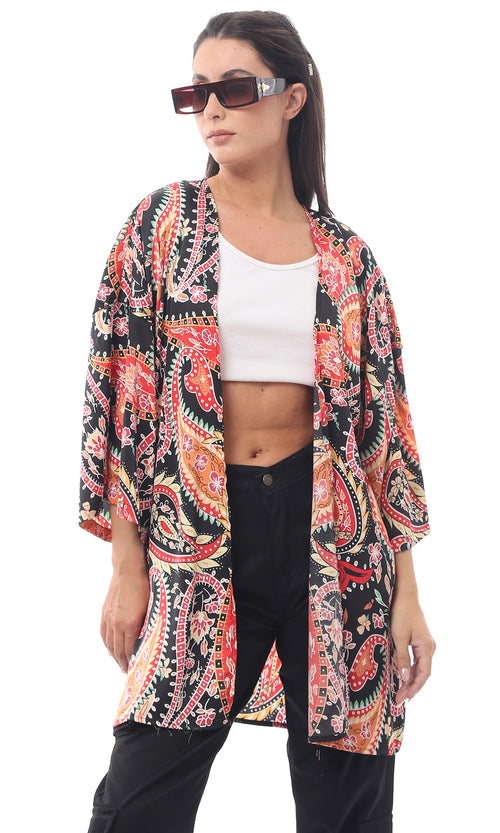 كارديجان بأزهار بخط رقبة مفتوح سهل الارتداء