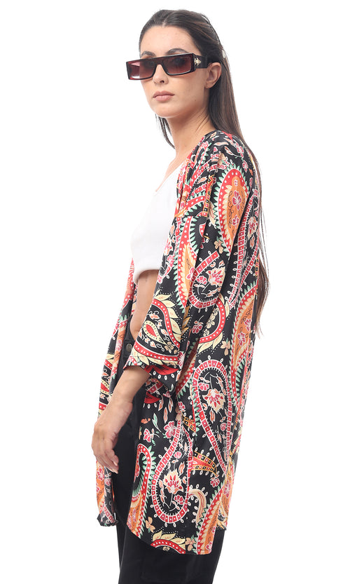 كارديجان بأزهار بخط رقبة مفتوح سهل الارتداء