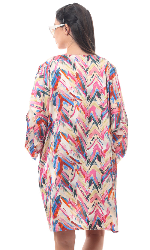 كارديجان بوليستر ملون بأزهار سهل الارتداء