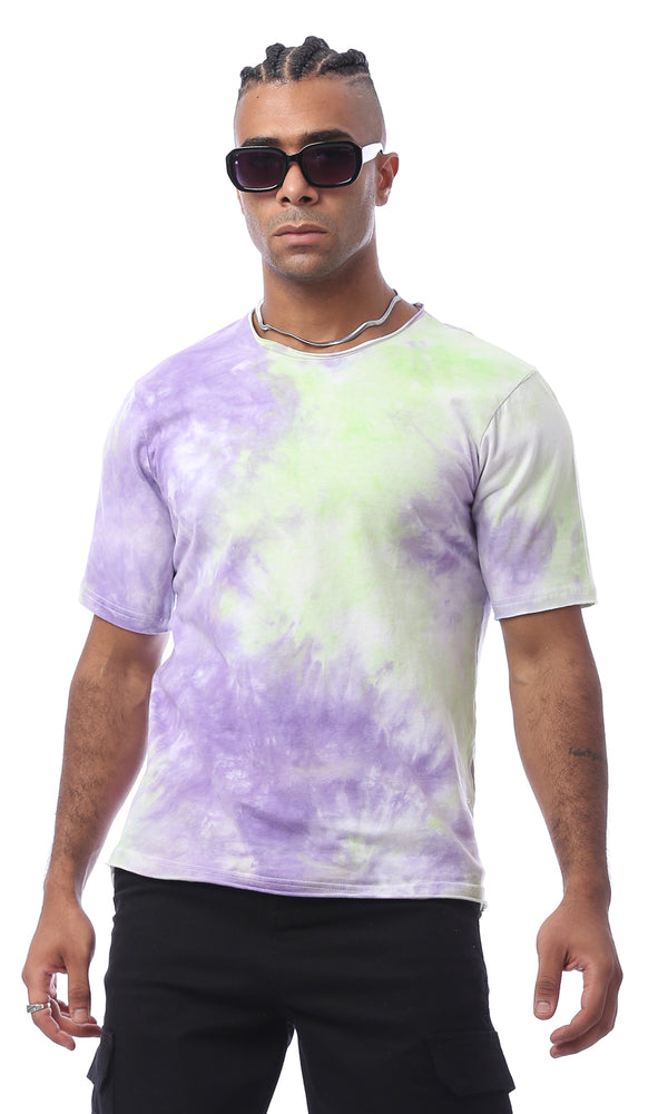 تيشيرت ملون موف & أخضر