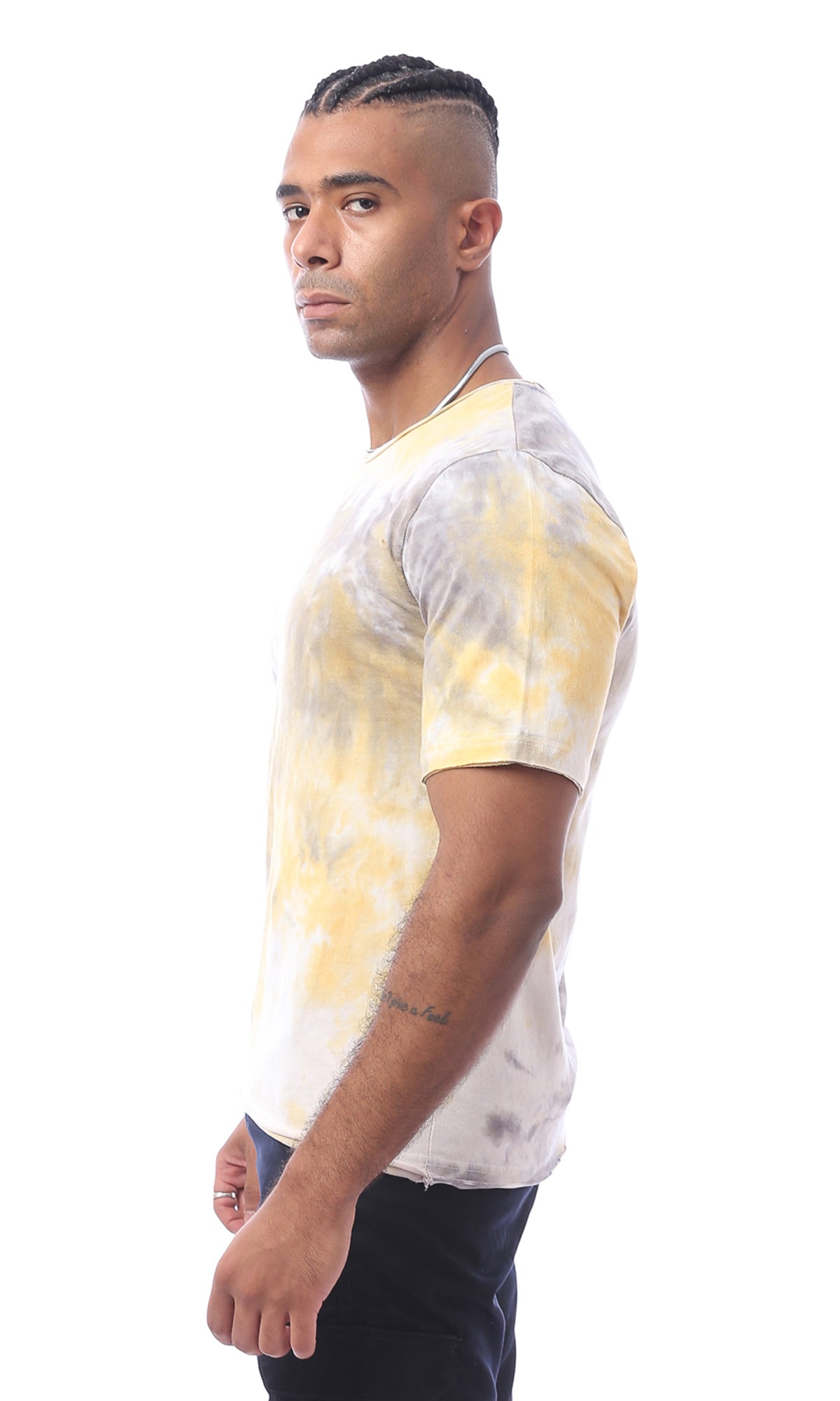O172002 Short Sleeve Yellow & Grey T-Shirt