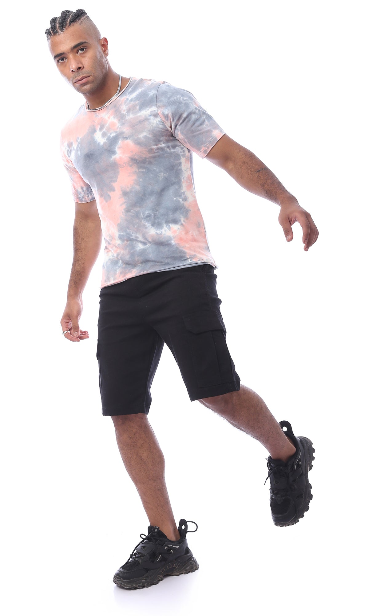 O172003 Tie Dye Slip On Comfy Summer Tee