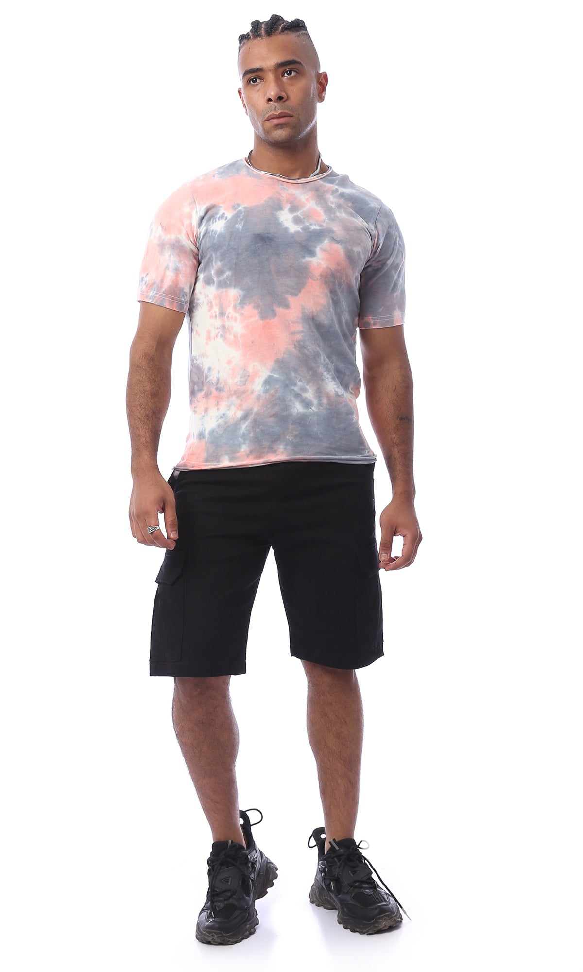 O172003 Tie Dye Slip On Comfy Summer Tee