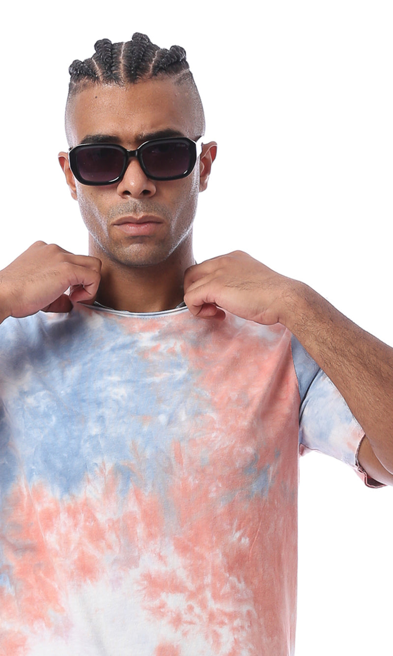 O172004 Tie Dye Round Neck Summer Tee
