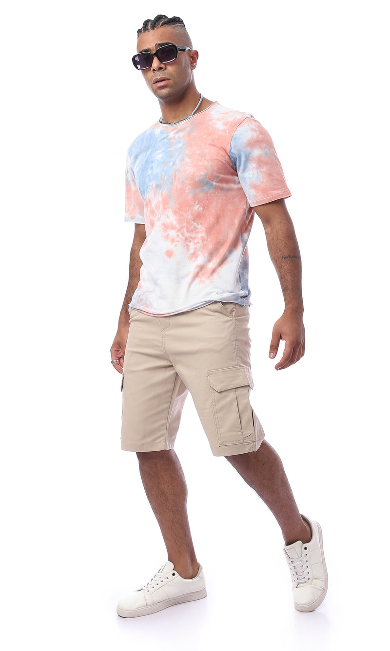 O172004 Tie Dye Round Neck Summer Tee