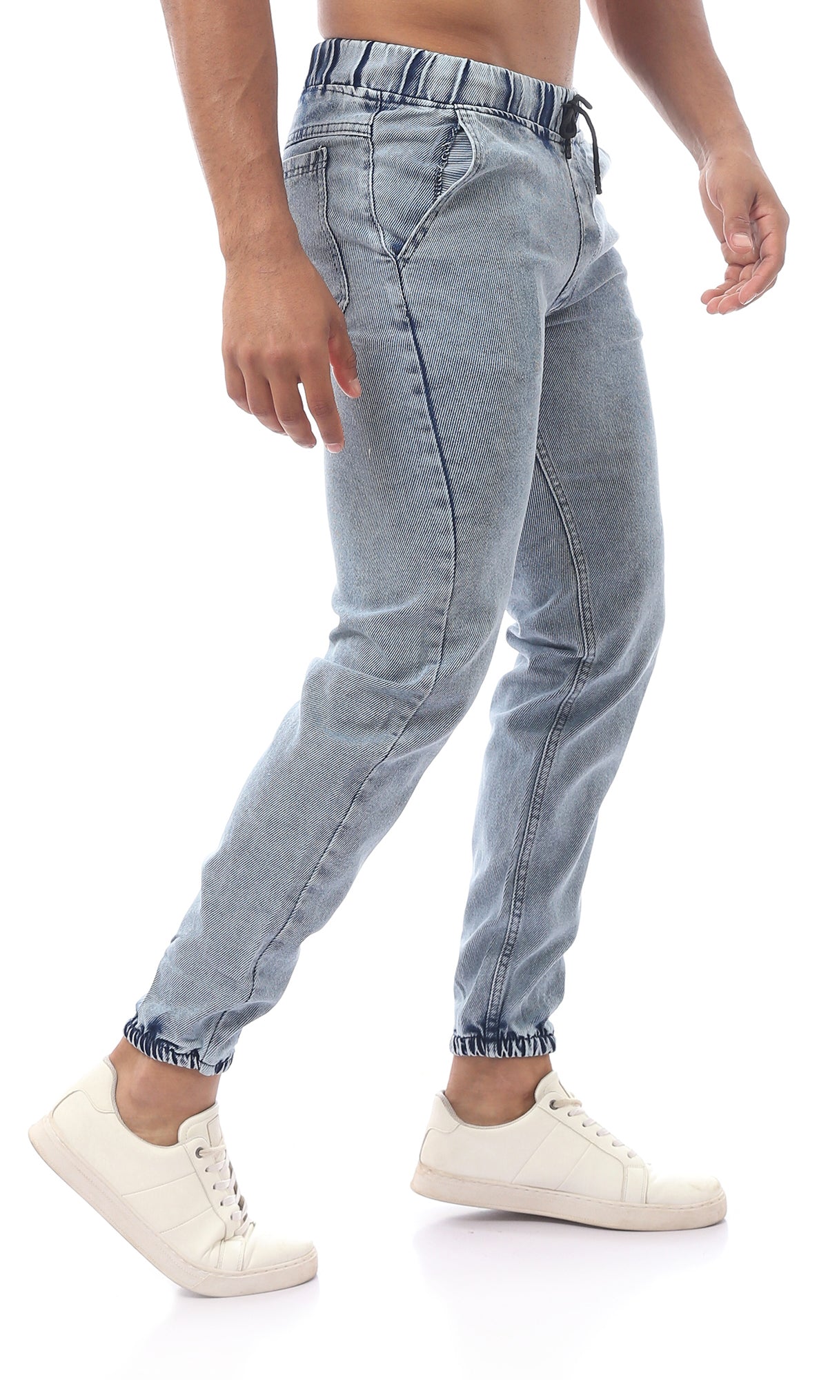 O172051 Light Jeans Blue Slip On Elastic Waist