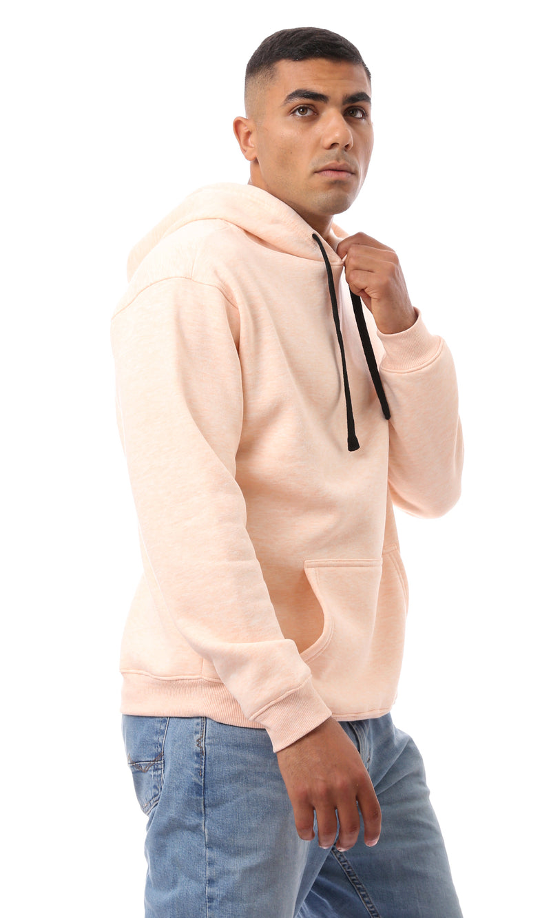 O172347 Heather Light Orange Slip On Hoodie
