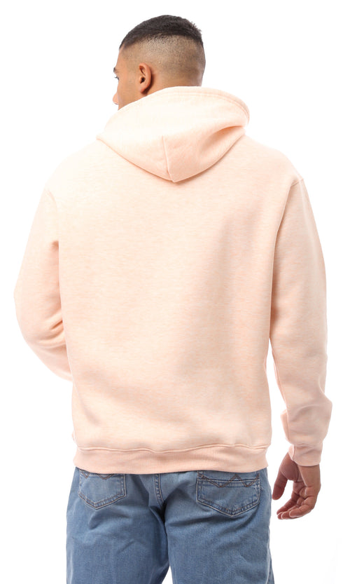 O172347 Heather Light Orange Slip On Hoodie