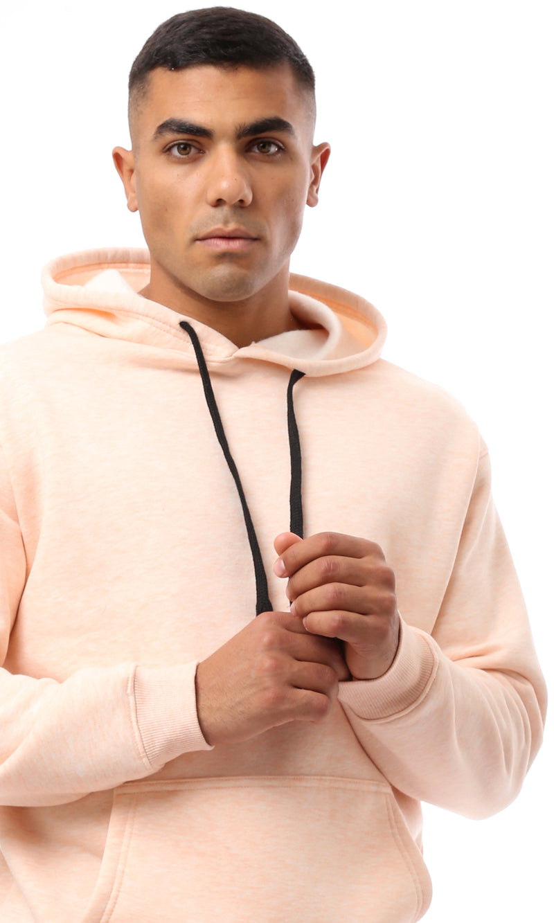 O172347 Heather Light Orange Slip On Hoodie