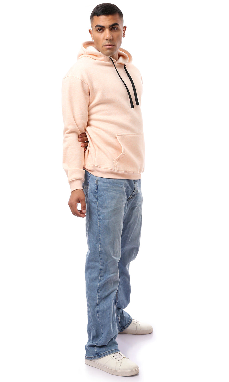 O172347 Heather Light Orange Slip On Hoodie