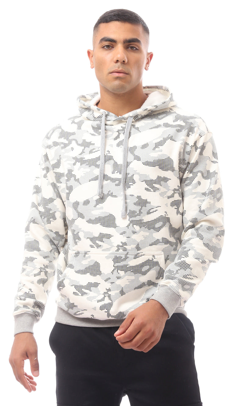 O172351 Long Sleeve Multicolour Slip On Patterned Hoodie