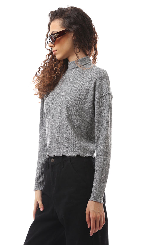 O172825 Heather Grey High Neck Tee