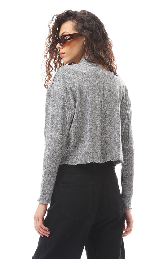 O172825 Heather Grey High Neck Tee