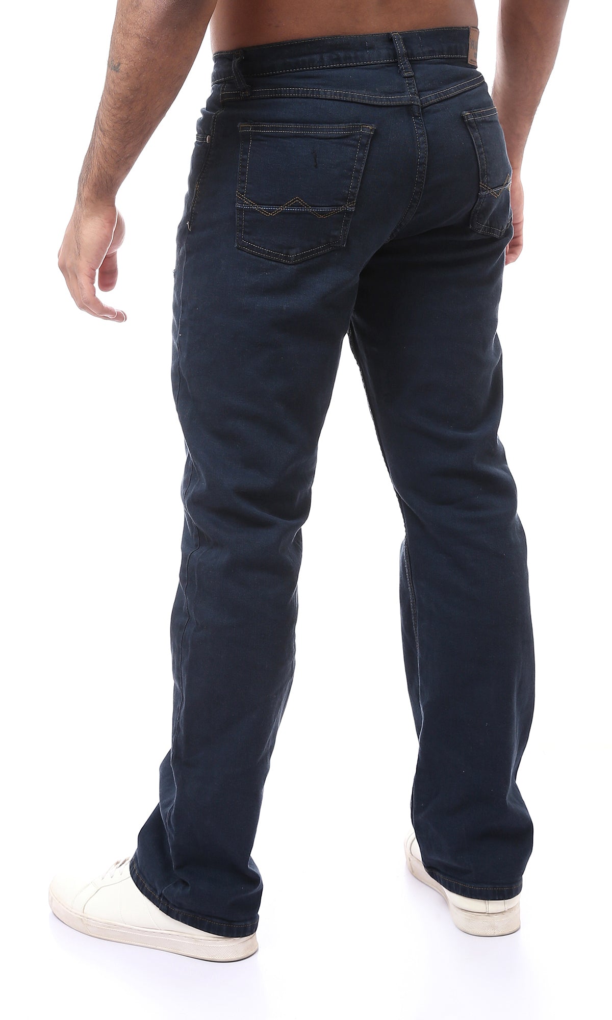 O173034 Dark Navy Blue Regular Fit Solid Jeans
