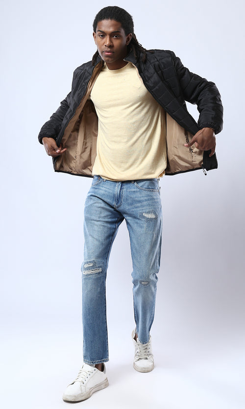 Men's Sleek Urban Quilted Puffer Jacket - O173257