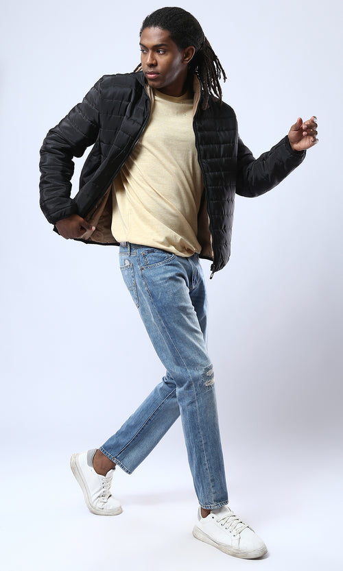 Men's Sleek Urban Quilted Puffer Jacket - O173257