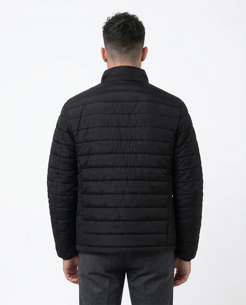 Ravin Men’s Horizontal Quilted Lightweight Puffer Jacket – Black - O173258