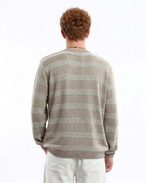 Ravin Men’s Textured Stripe Relaxed Knit Pullover - O173595