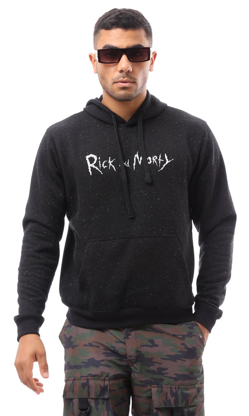 O173650 "Rick And Morty" Heather Black Coziness Hoodie