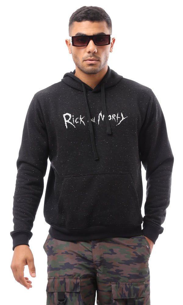 O173650 "Rick And Morty" Heather Black Coziness Hoodie