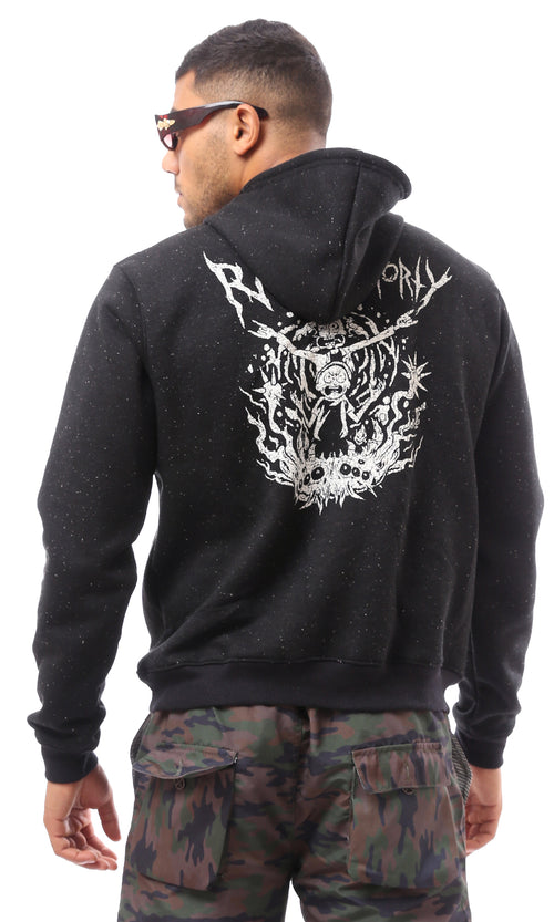 O173650 "Rick And Morty" Heather Black Coziness Hoodie