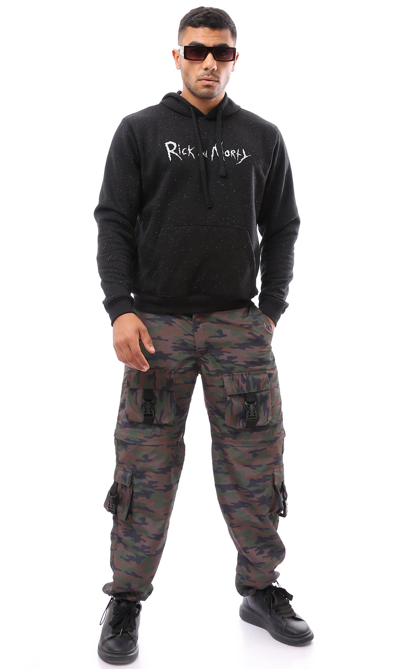 O173650 "Rick And Morty" Heather Black Coziness Hoodie