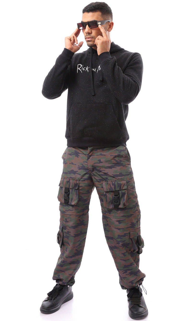 O173650 "Rick And Morty" Heather Black Coziness Hoodie