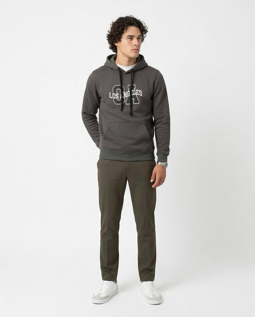 Ravin Men’s LA Graphic Speckled Fleece Hoodie – Charcoal - O173651