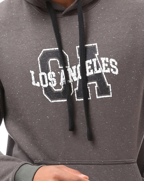 Ravin Men’s LA Graphic Speckled Fleece Hoodie – Charcoal - O173651
