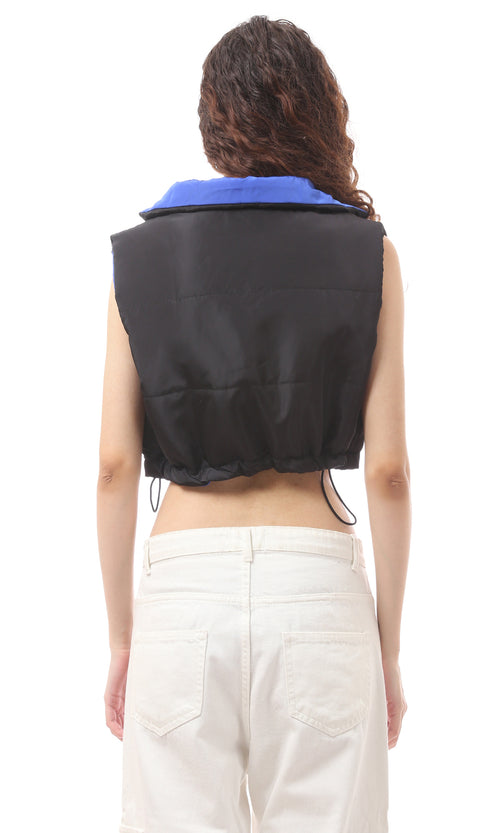 فيست مزدوج الوجه بسوستة أزرق & أسود