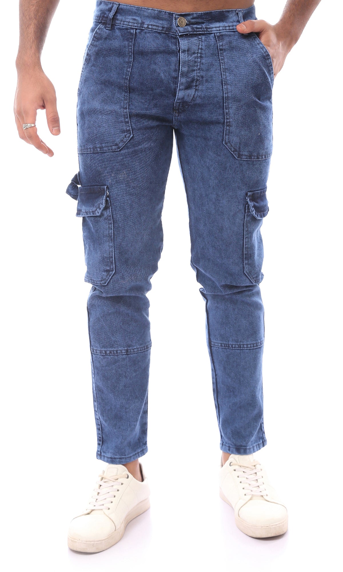O173896 Solid Classic All Seasons Blue Jeans
