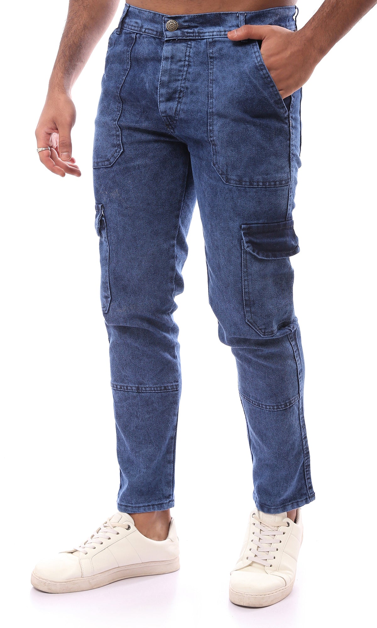 O173896 Solid Classic All Seasons Blue Jeans
