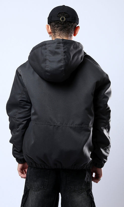 O174461 Regular Fit Charcoal Grey Jacket With Pockets