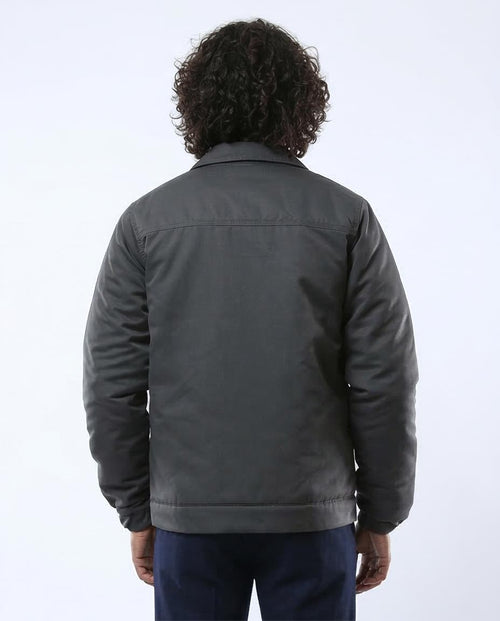 Ravin Men's Zip-Front Twill Workwear Jacket - Charcoal - O174463