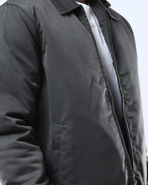 Ravin Men's Zip-Front Twill Workwear Jacket - Charcoal - O174463