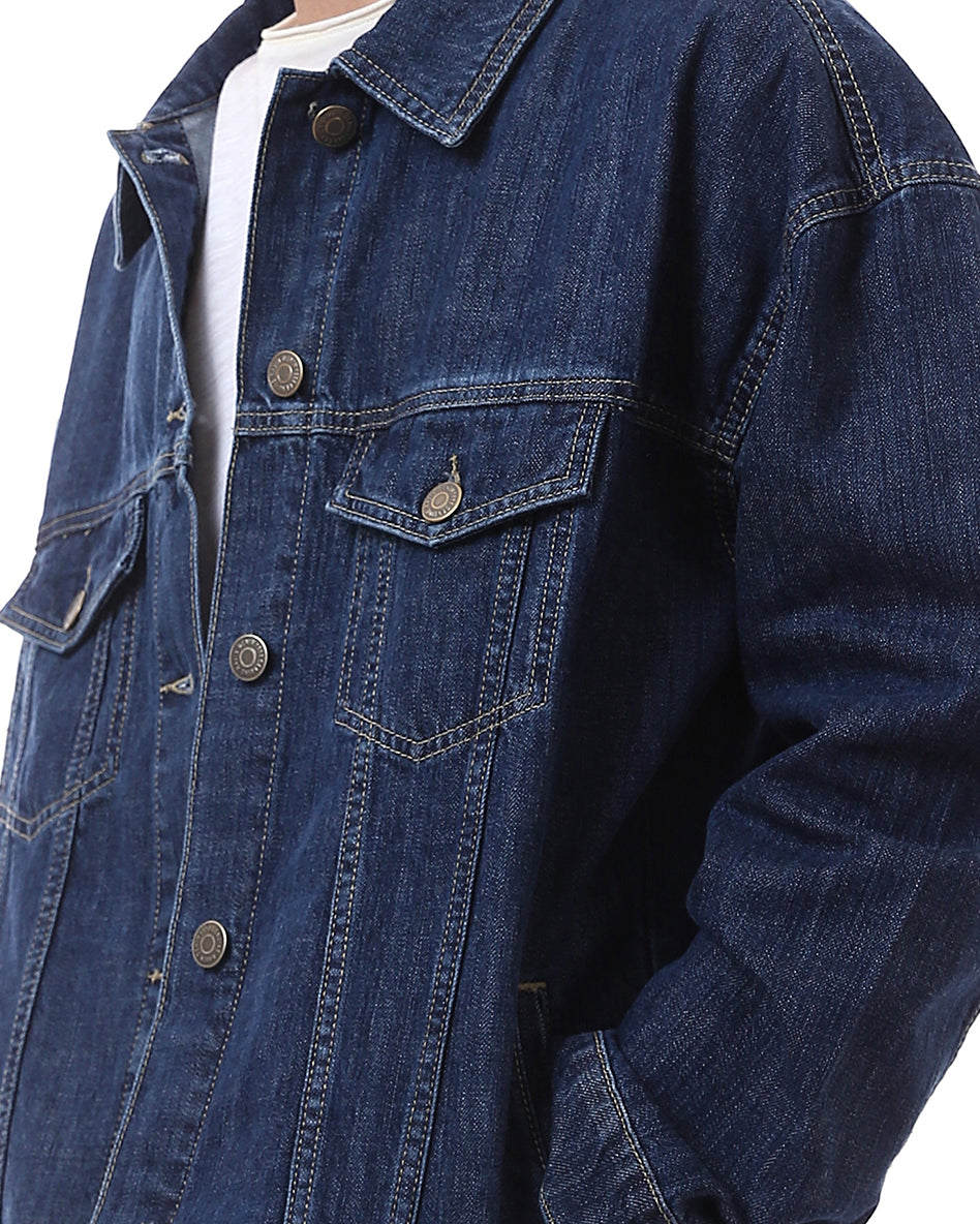 Ravin Men's Oversized Dark Wash Denim Jacket - 0174496