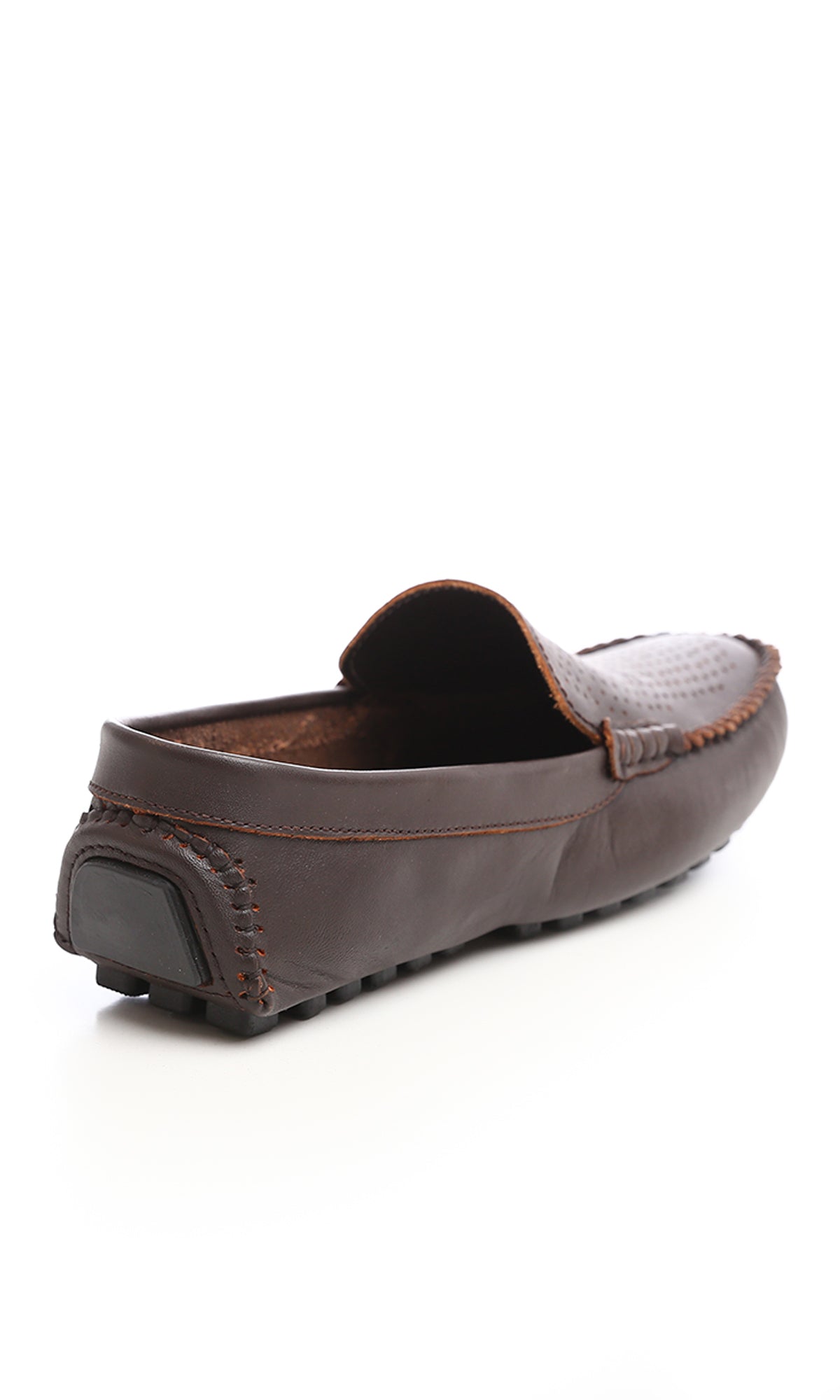 O174707 Slip On Leather Dark Brown Loafers