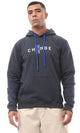 O174723 Printed "Change" Heather Navy Blue & Charcoal Hoodie