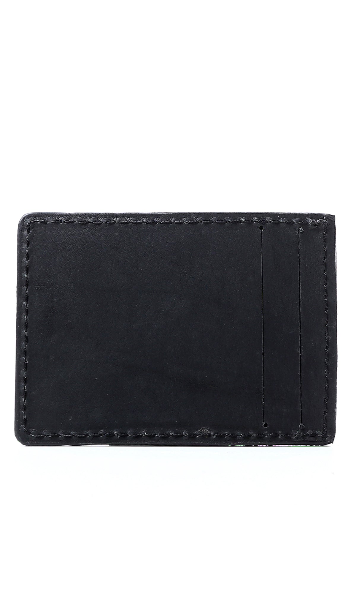 O174858 Soft Textured Leather Cards Holder - Black
