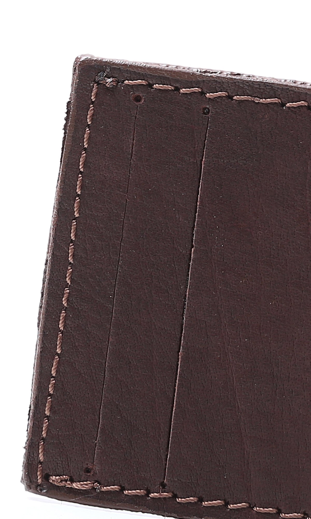 O174859 Burnt Brown Textured Leather Cards Holder