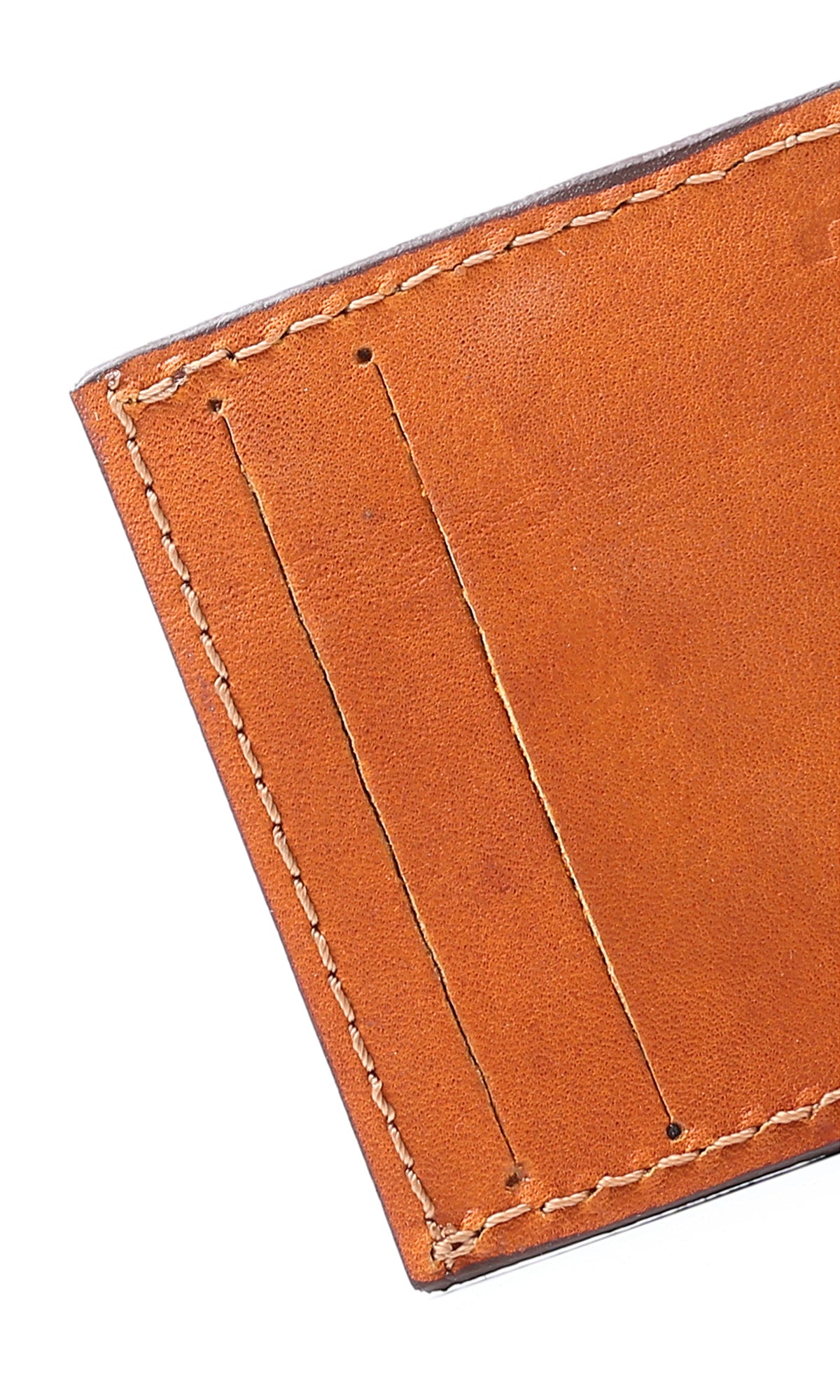 O174860 Dark Camel Textured Leather Cards Holder