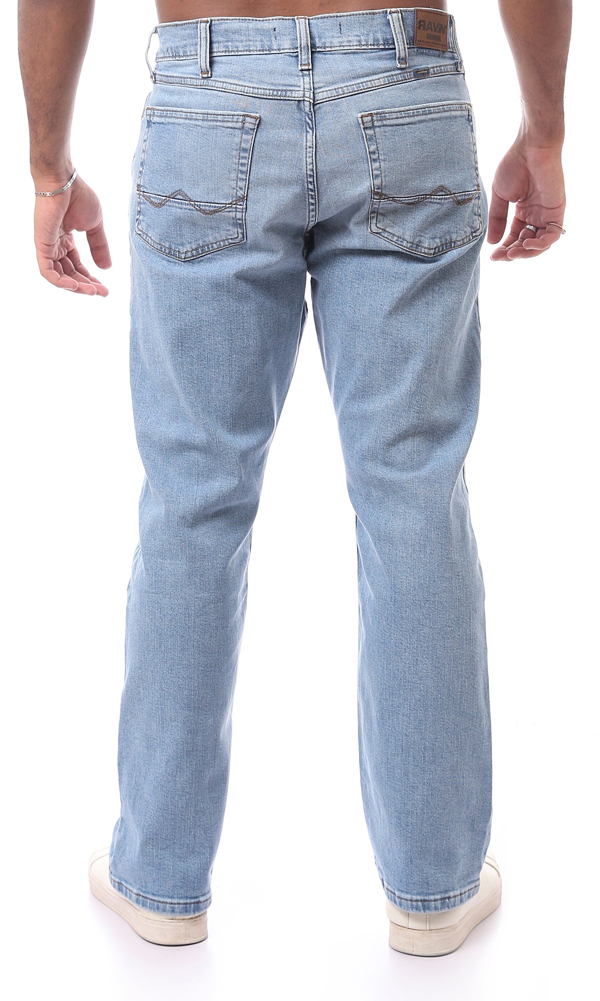 O174938 Light Blue Regular Fit Casual Jeans